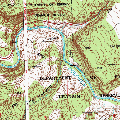 Topographic Map of Morrison Canyon, CO