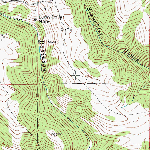 Topographic Map of Blackhawk Post Office (historical), MT