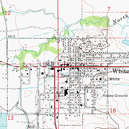 Topographic Map of Meagher County Courthouse, MT