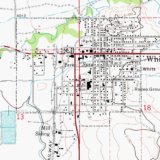 Topographic Map of Meagher County Office of Sheriff, MT