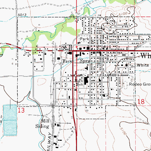 Topographic Map of Meagher County Rural Fire Department, MT