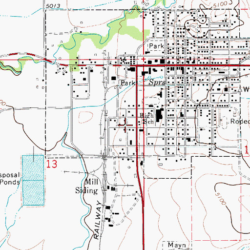 Topographic Map of Kaldor Park, MT