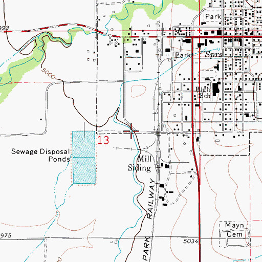 Topographic Map of Richards Trailer Court, MT
