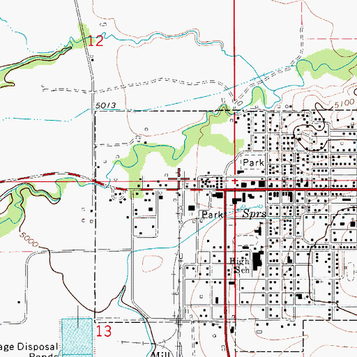 Topographic Map of Jerry Mallo Trailer Court, MT