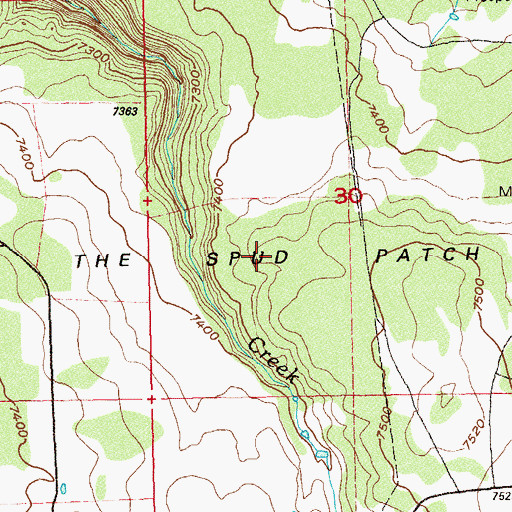 Topographic Map of The Spud Patch, CO