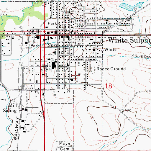 Topographic Map of Jehovahs Witnesses, MT