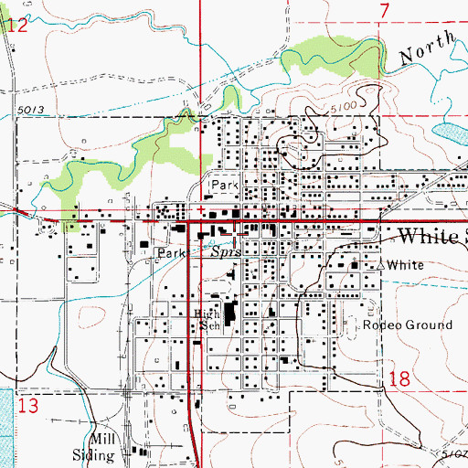 Topographic Map of Medical Arts of White Sulphur Springs, MT