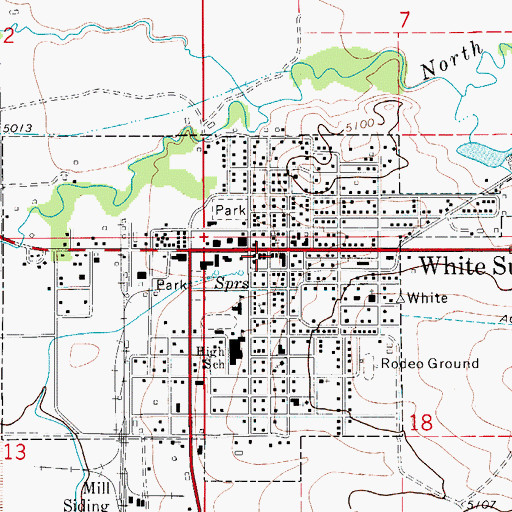 Topographic Map of Meagher County-City Library, MT