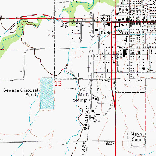 Topographic Map of Conestoga Campground, MT