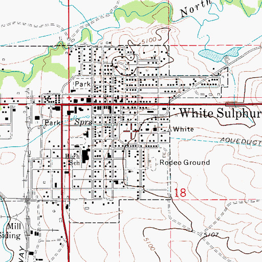 Topographic Map of The Castle, MT