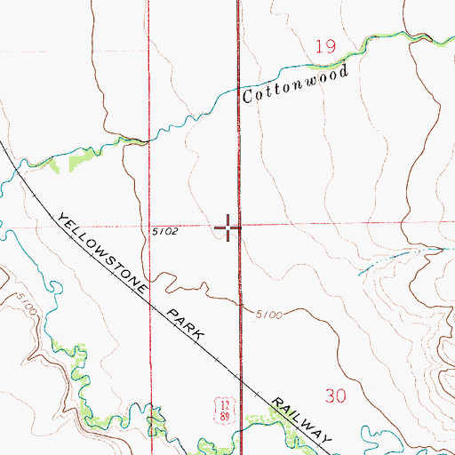 Topographic Map of Smith River Valley Historical Marker, MT