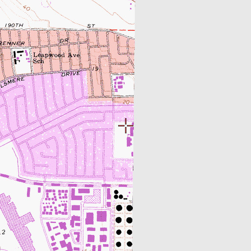 Topographic Map of Glenn Hammond Curtiss Middle School, CA