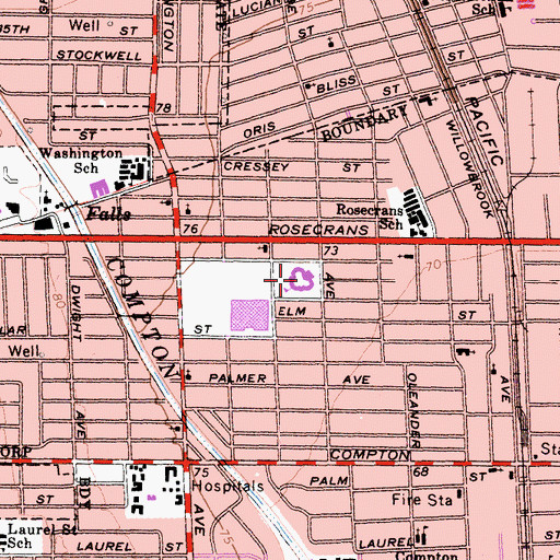 Topographic Map of Dickison Elementary School, CA
