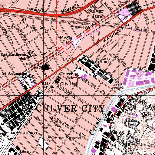 Topographic Map of Linwood E Howe Elementary School, CA