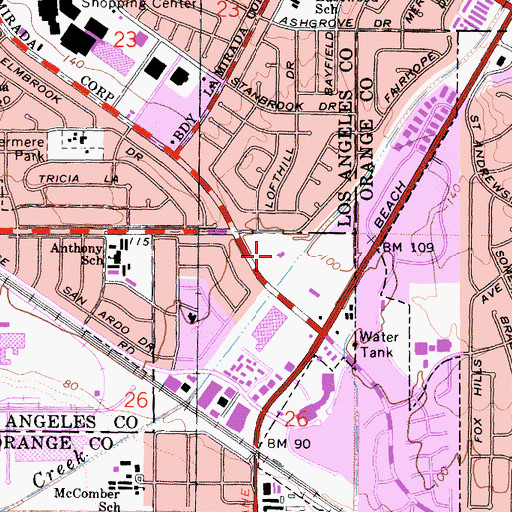 Topographic Map of Big Tee Golf Course (historical), CA
