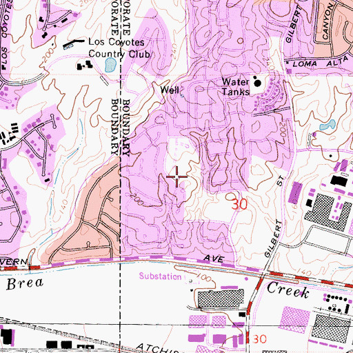 Topographic Map of Emery Park, CA