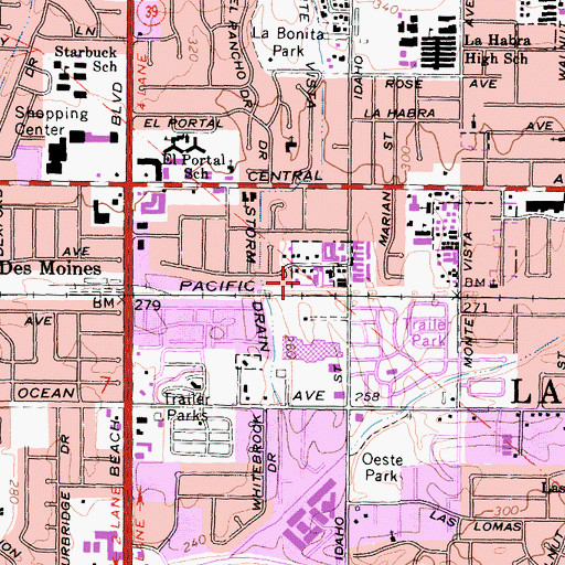 Topographic Map of Guadalupe Park, CA