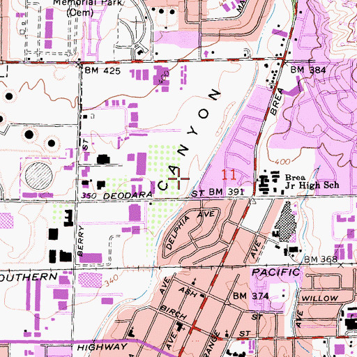 Topographic Map of Tamarack Park, CA