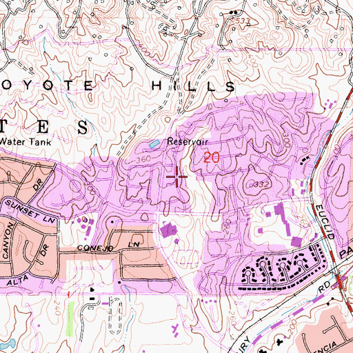 Topographic Map of Virgil Grissom Park, CA