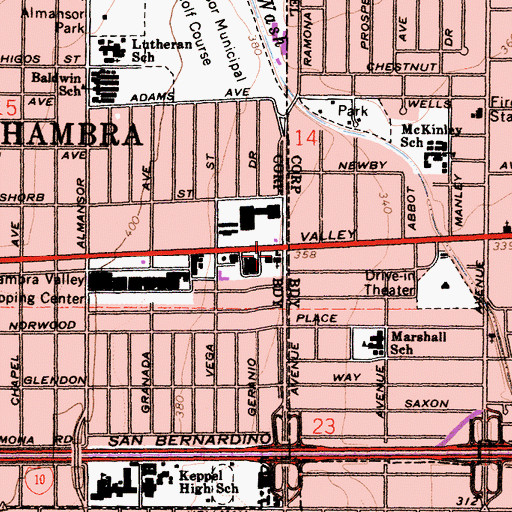 Topographic Map of Christian Zion Church, CA
