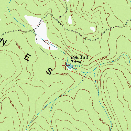 Topographic Map of Bob Tail Tank, AZ