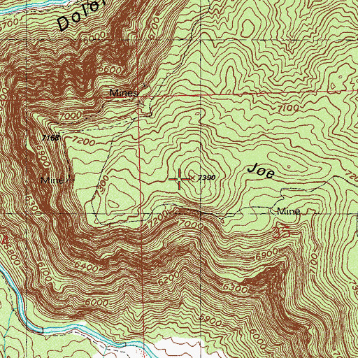 Topographic Map of Joe Davis Hill, CO