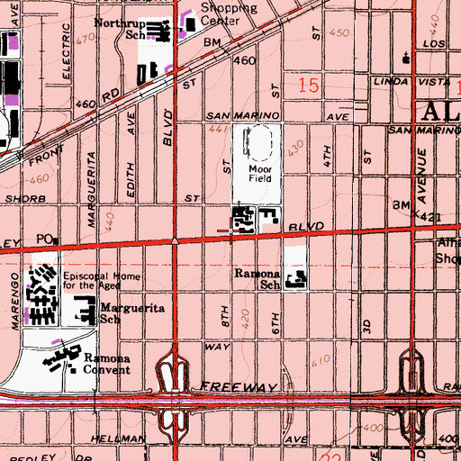 Topographic Map of Hofgarden Medical Clinic, CA