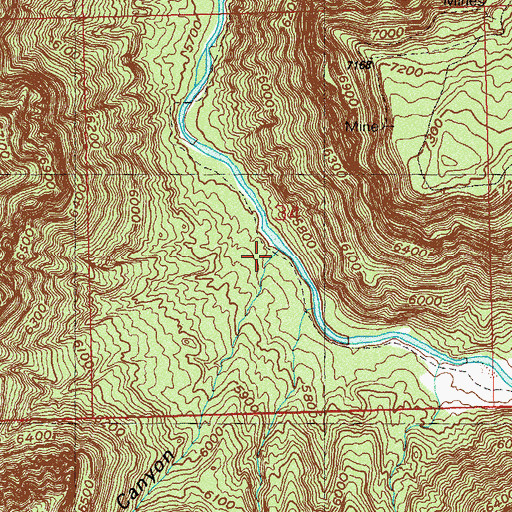 Topographic Map of Bell Canyon, CO