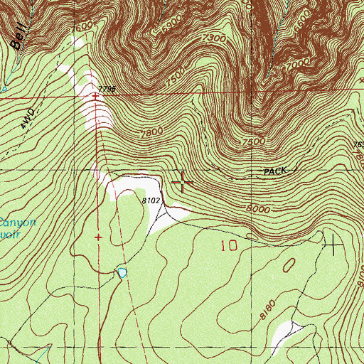 Topographic Map of Quakie Spring, CO
