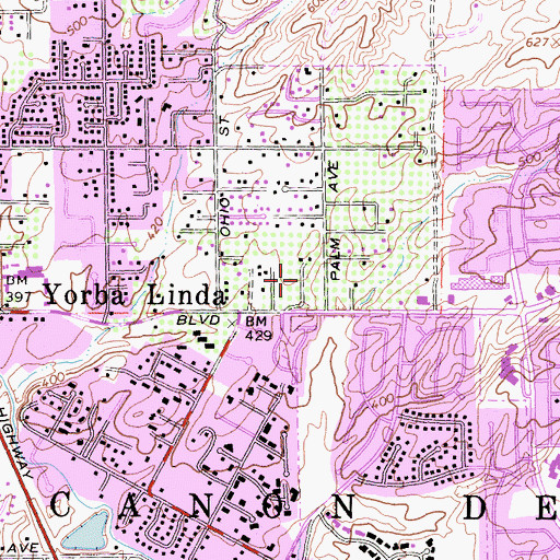 Topographic Map of Jessamyn West Park, CA
