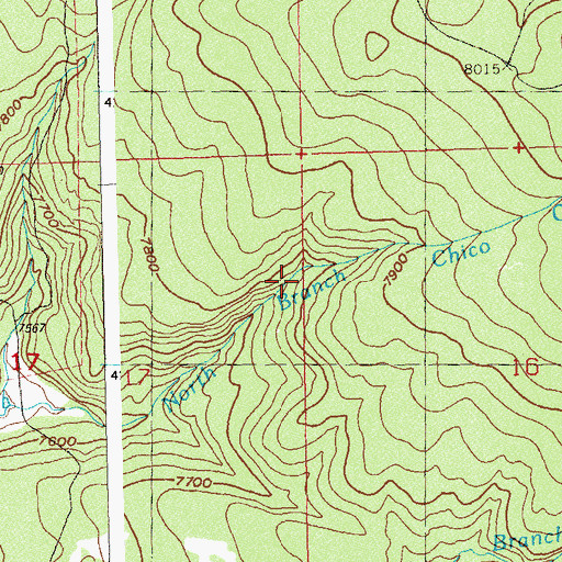 Topographic Map of Piney Spring, CO