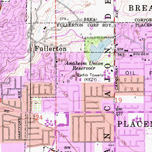 Topographic Map of Tuffree Hill Park, CA
