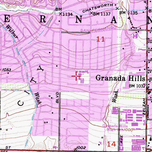 Topographic Map of Darby Elementary School, CA