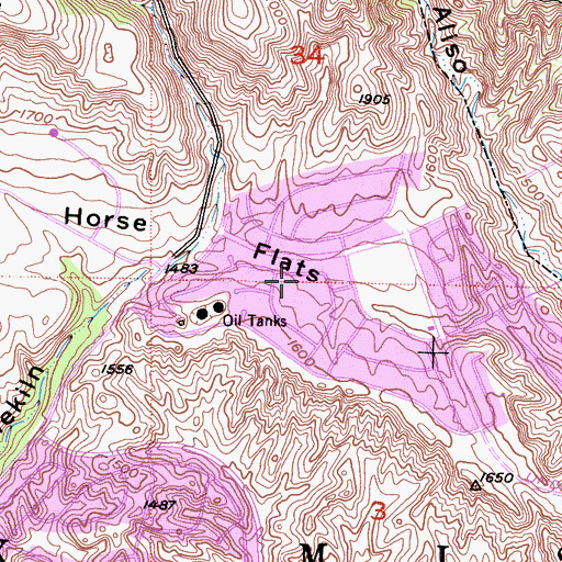 Topographic Map of Castlebay Lane Elementary School, CA