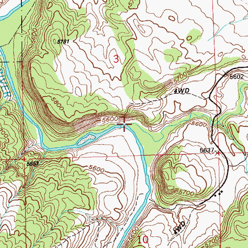 Topographic Map of Disappointment Creek, CO