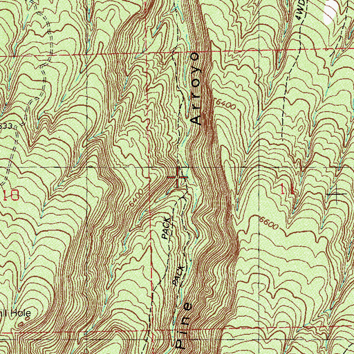 Topographic Map of Pole Canyon, CO
