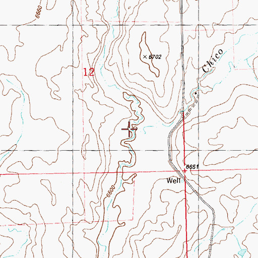 Topographic Map of Chico Creek, CO