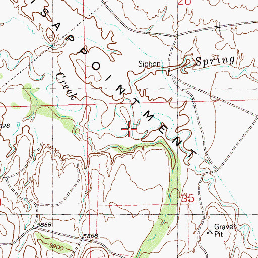 Topographic Map of Spring Creek, CO