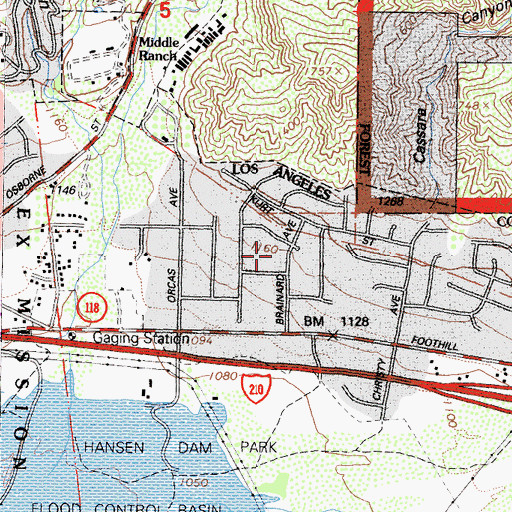 Topographic Map of Brainard Elementary School, CA