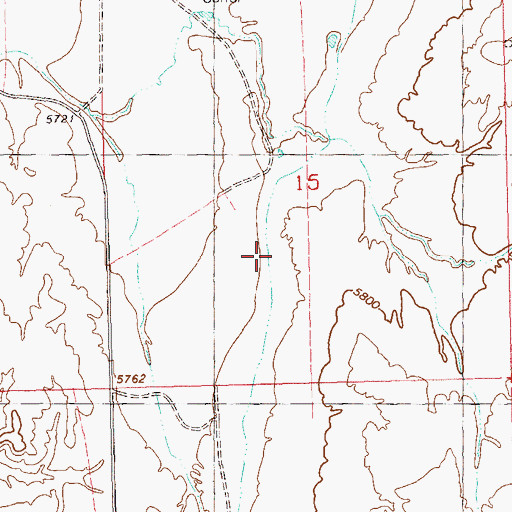 Topographic Map of Horseshoe Ditch, CO