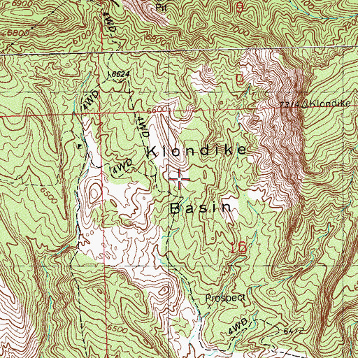 Topographic Map of Klondike Basin, CO