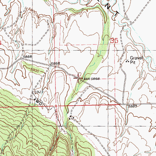 Topographic Map of Pine Arroyo, CO