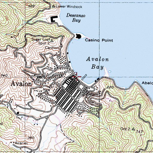 Topographic Map of Green Pleasure Pier, CA