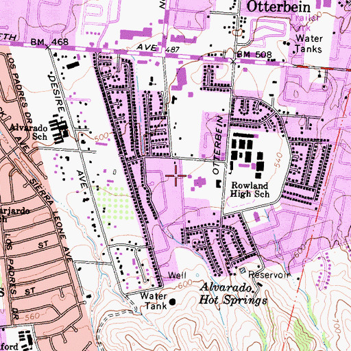 Topographic Map of Killian Elementary School, CA