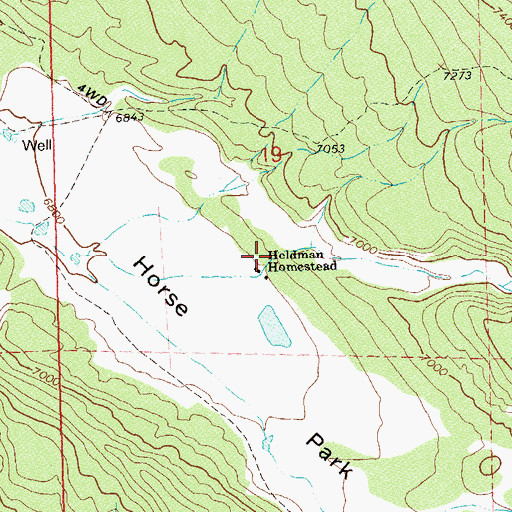 Topographic Map of Cocklebur Draw, CO