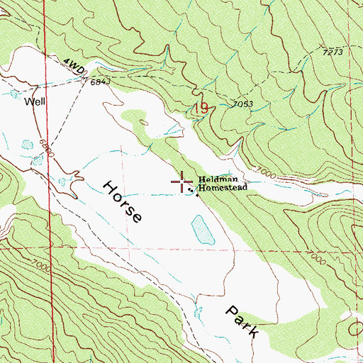 Topographic Map of Heldman Homestead, CO