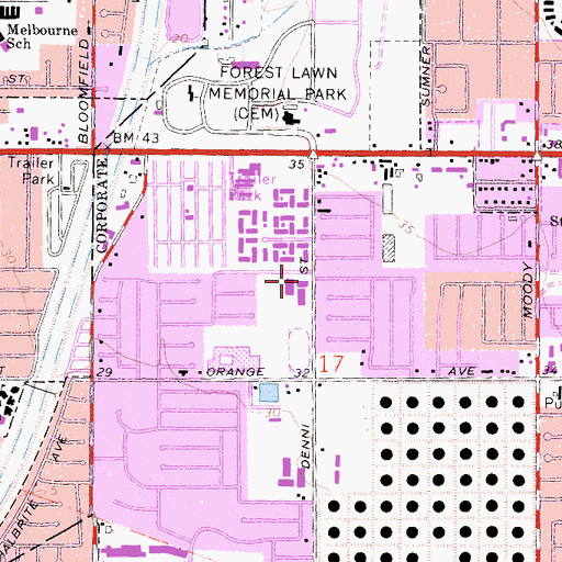 Topographic Map of A E Arnold Elementary School, CA