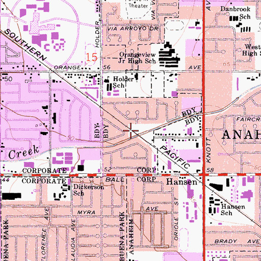 Topographic Map of Beat Park, CA