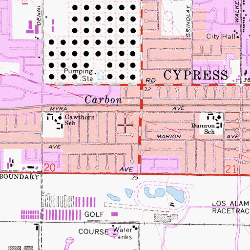 Topographic Map of Cedar Glen Park, CA