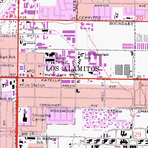Topographic Map of Laurel Park, CA